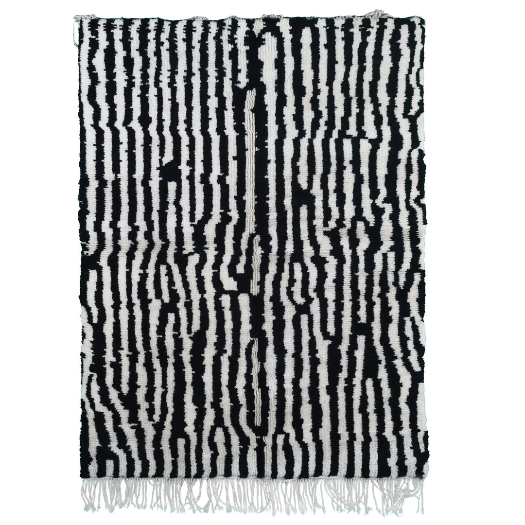 B&W Stripes Custom Moroccan Rugs Made Craftily Marrakech