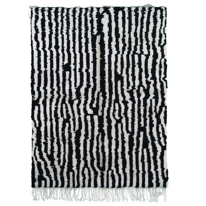 B&amp;W Stripes Custom Moroccan Rugs Made Craftily Marrakech