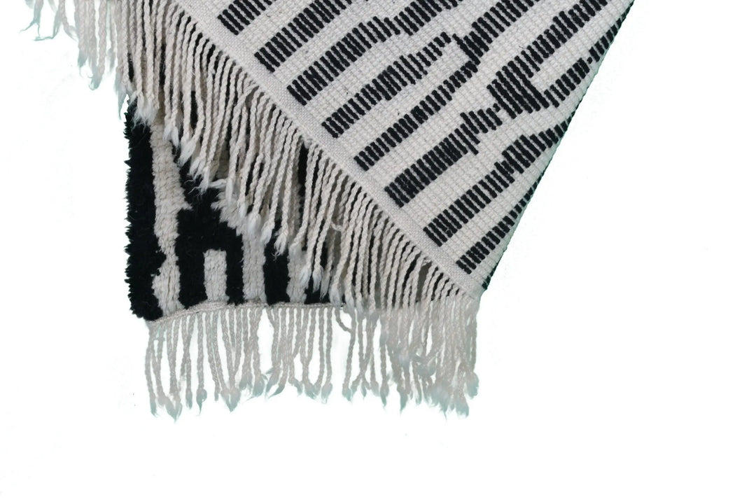 B&amp;W Stripes Custom Moroccan Rugs Made Craftily Marrakech