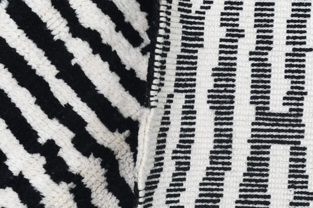 B&amp;W Stripes Custom Moroccan Rugs Made Craftily Marrakech
