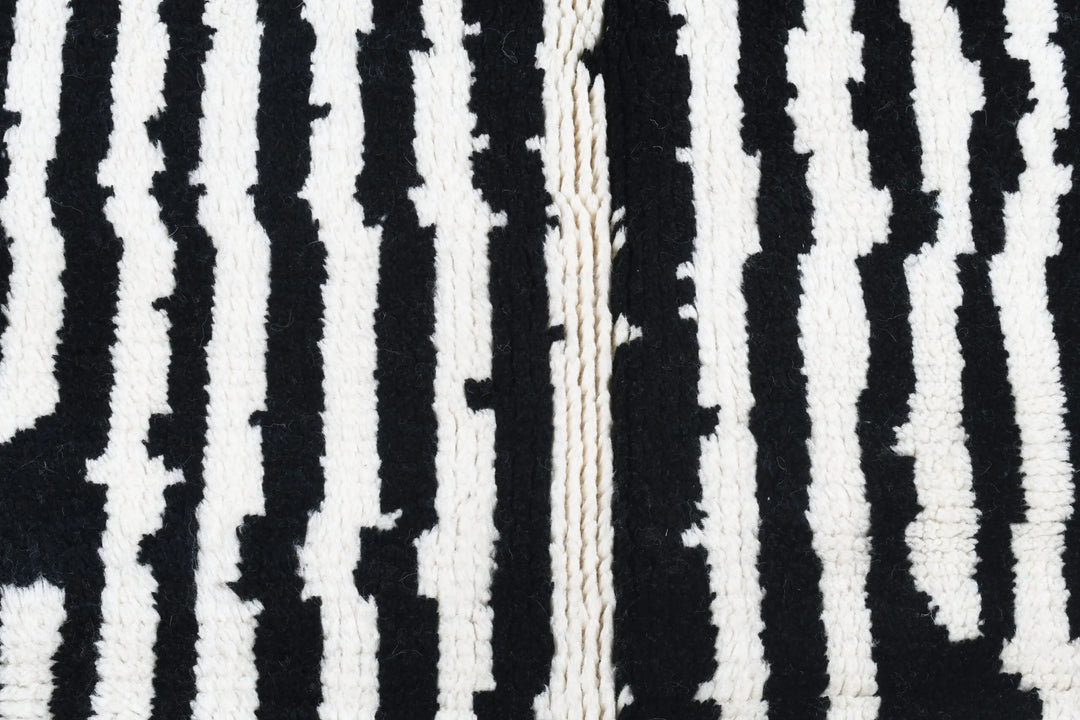 B&amp;W Stripes Custom Moroccan Rugs Made Craftily Marrakech