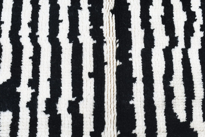 B&amp;W Stripes Custom Moroccan Rugs Made Craftily Marrakech