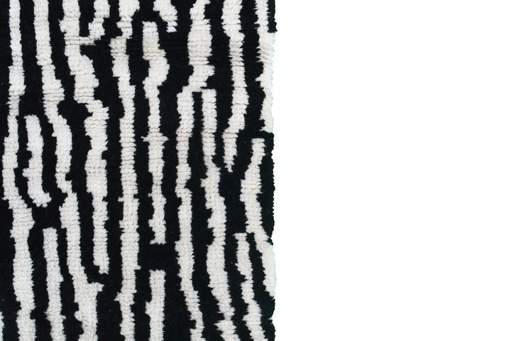 B&amp;W Stripes Custom Moroccan Rugs Made Craftily Marrakech
