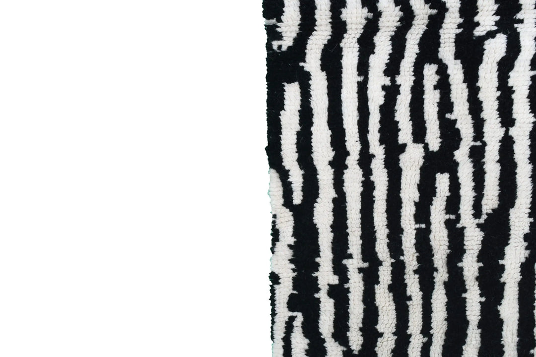 B&amp;W Stripes Custom Moroccan Rugs Made Craftily Marrakech