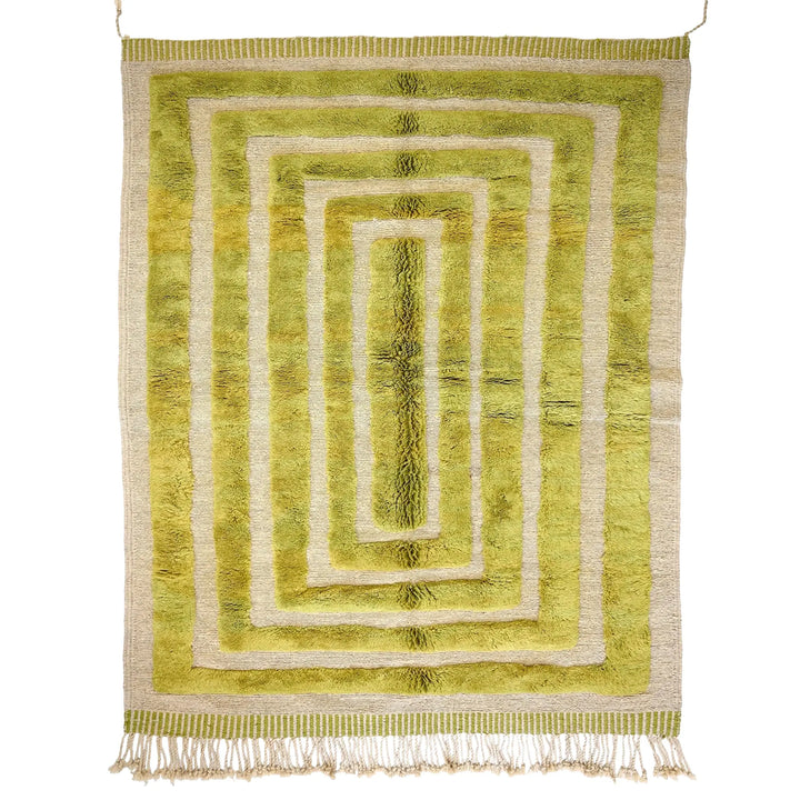 Chromatic Green Custom Moroccan Rugs Made Craftily Marrakech