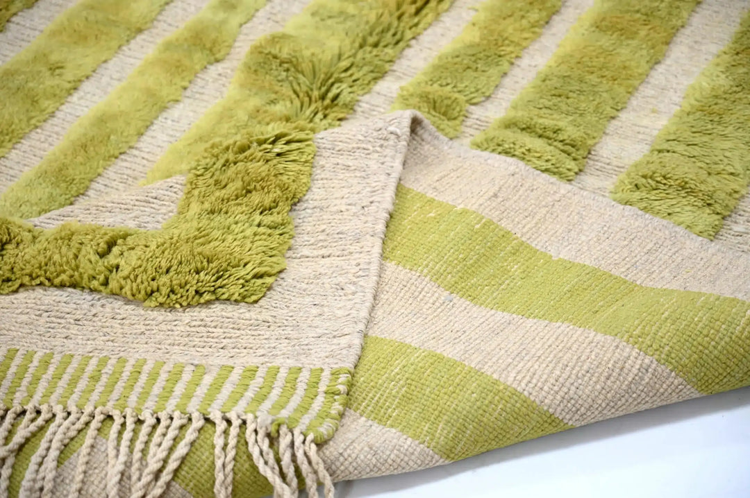 Chromatic Green Custom Moroccan Rugs Made Craftily Marrakech