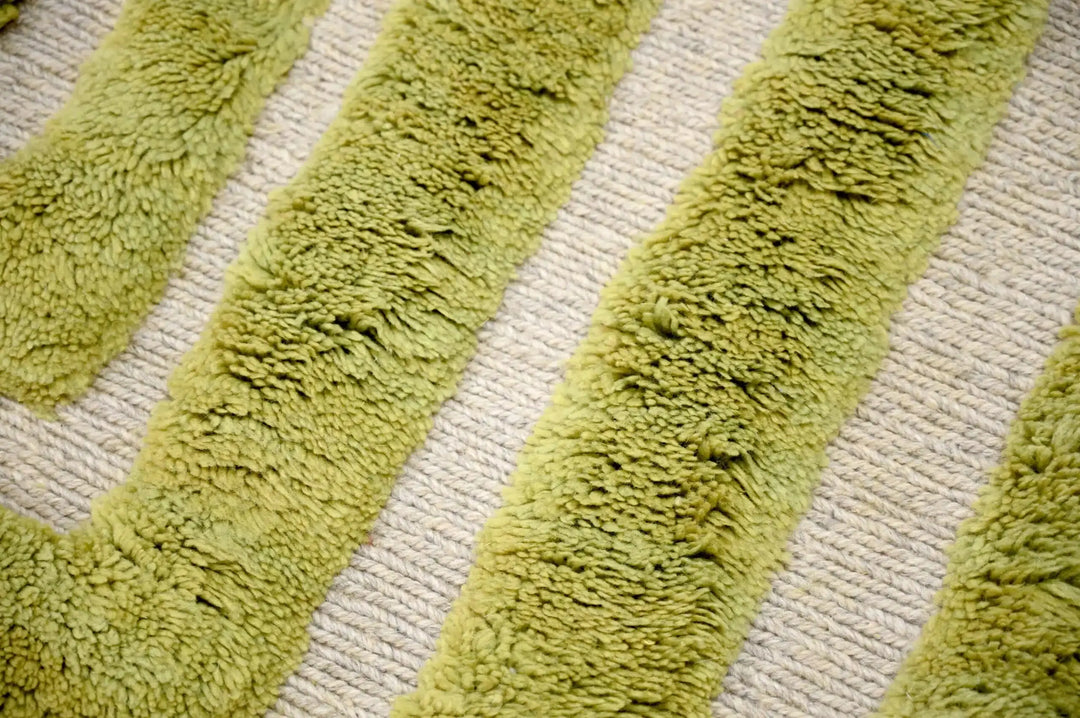 Chromatic Green Custom Moroccan Rugs Made Craftily Marrakech