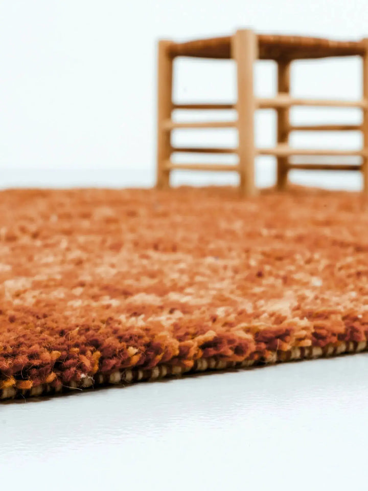 Custom The Aker Beni Mrirt Rug | Hand-Knotted Terracotta &amp; White Geometric Craftily Marrakech