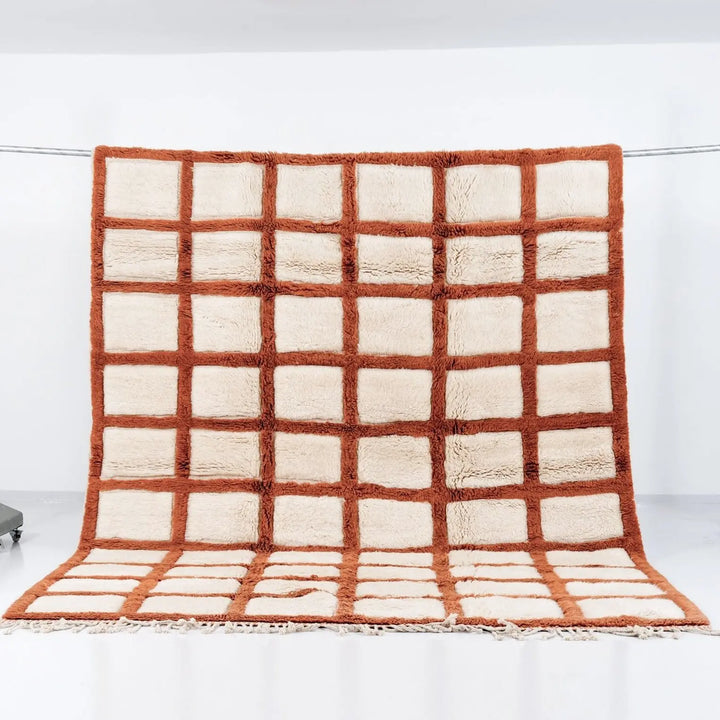 Gridwork Delight Custom Moroccan Rugs Made craftilymarrakesh.com