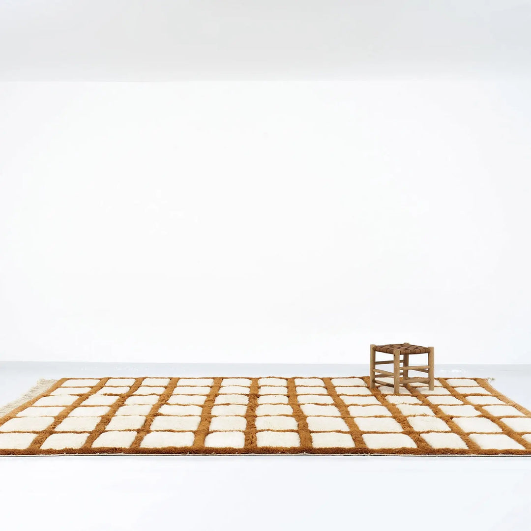 Gridwork Delight Custom Moroccan Rugs Made craftilymarrakesh.com
