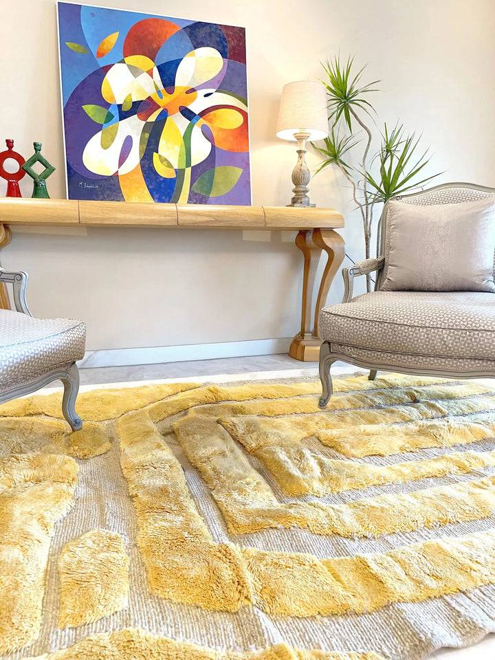 Golden Unity Custom Moroccan Rugs Made Craftily Marrakech