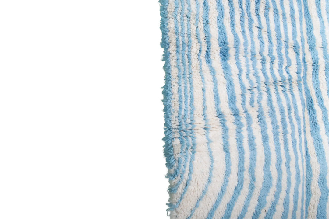 Light Blue &amp; White Custom Moroccan Rugs Made Craftily Marrakech