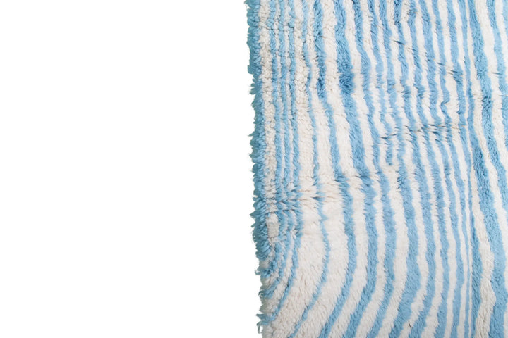 Light Blue &amp; White Custom Moroccan Rugs Made Craftily Marrakech