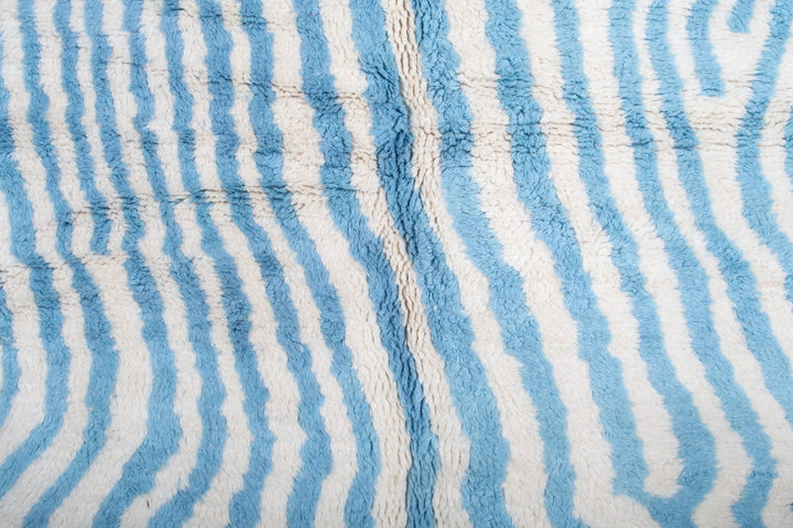 Light Blue &amp; White Custom Moroccan Rugs Made Craftily Marrakech