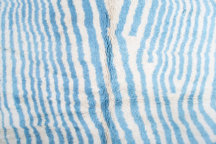 Light Blue &amp; White Custom Moroccan Rugs Made Craftily Marrakech