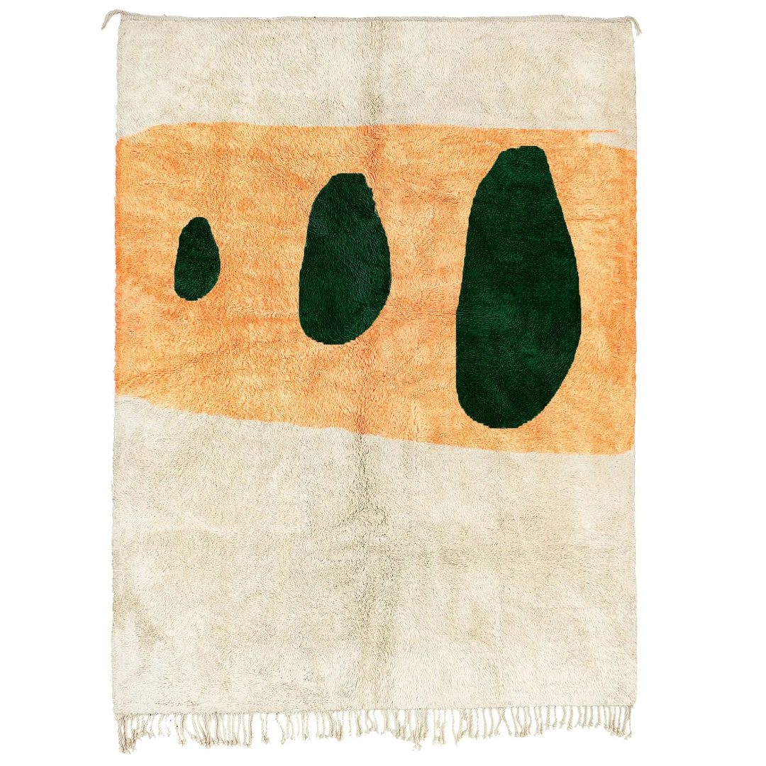 Orange Green Custom Moroccan Rugs Made Craftily Marrakech