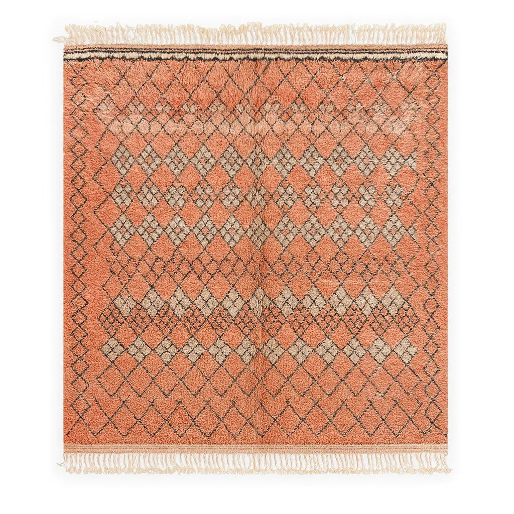 Peach Berber Custom Moroccan Rugs Made Craftily Marrakech