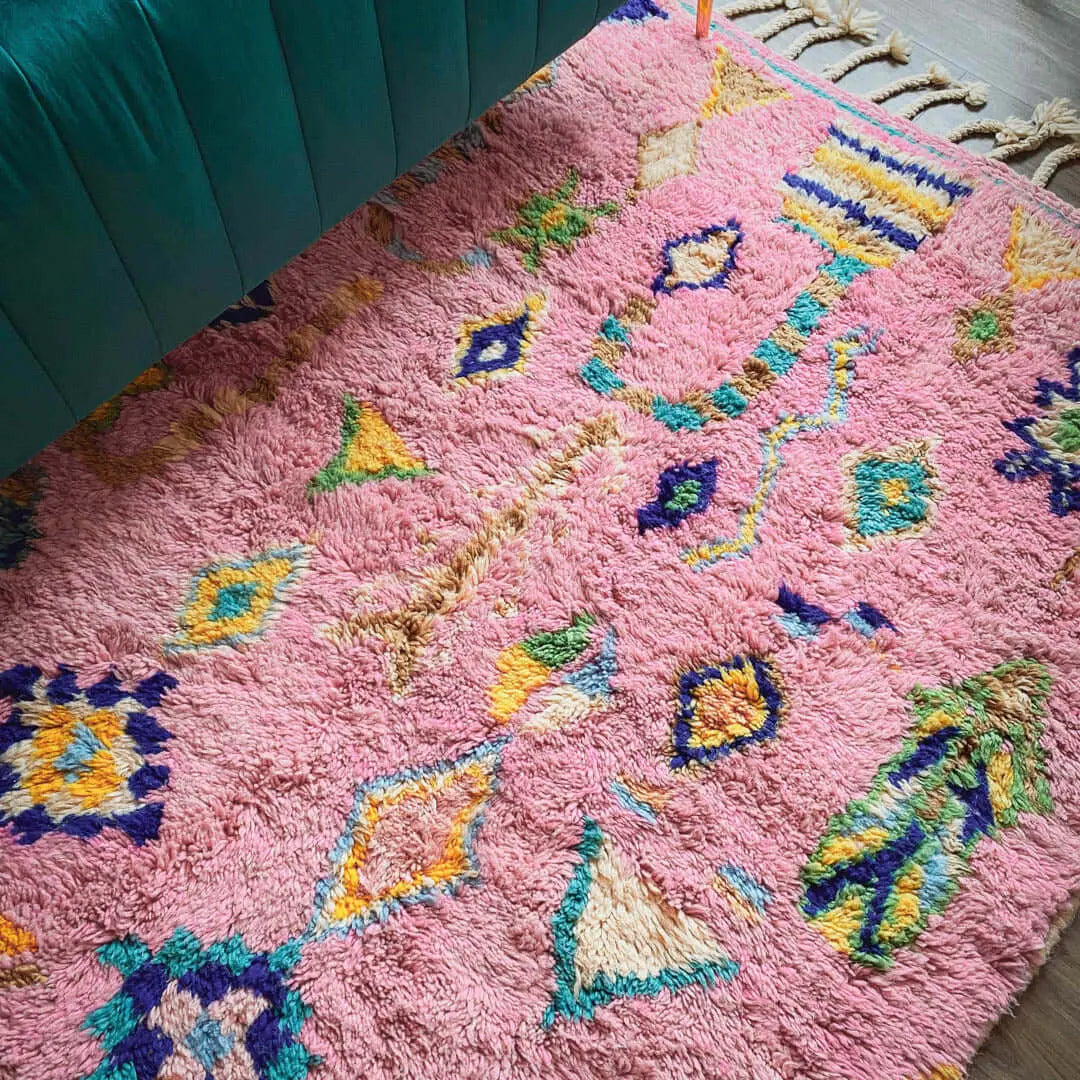 Tropical Bloom Custom Moroccan Rugs Made Craftily Marrakech