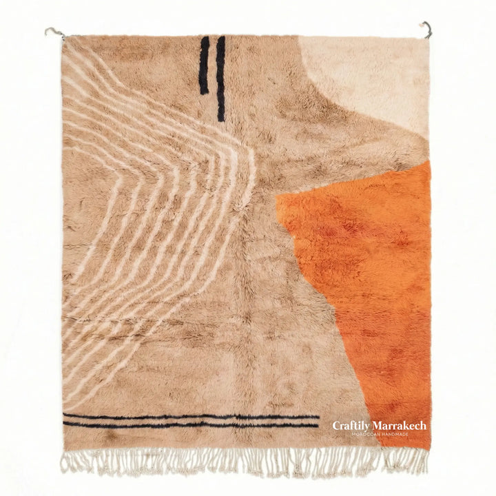 Custom Beni Mrirt Moroccan Rug - Desert Mirage