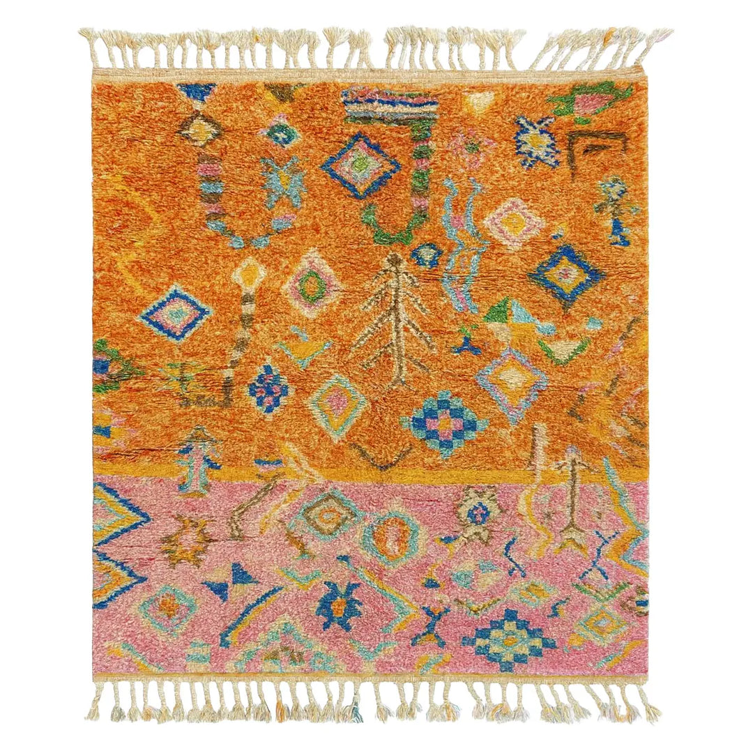 Tropical Bloom Custom Moroccan Rugs Made Craftily Marrakech