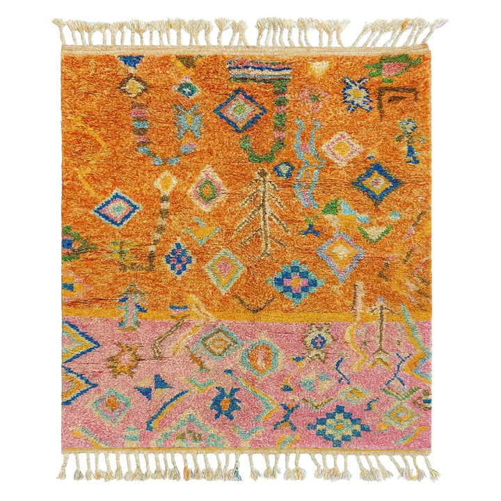 Tropical Bloom Custom Moroccan Rugs Made Craftily Marrakech