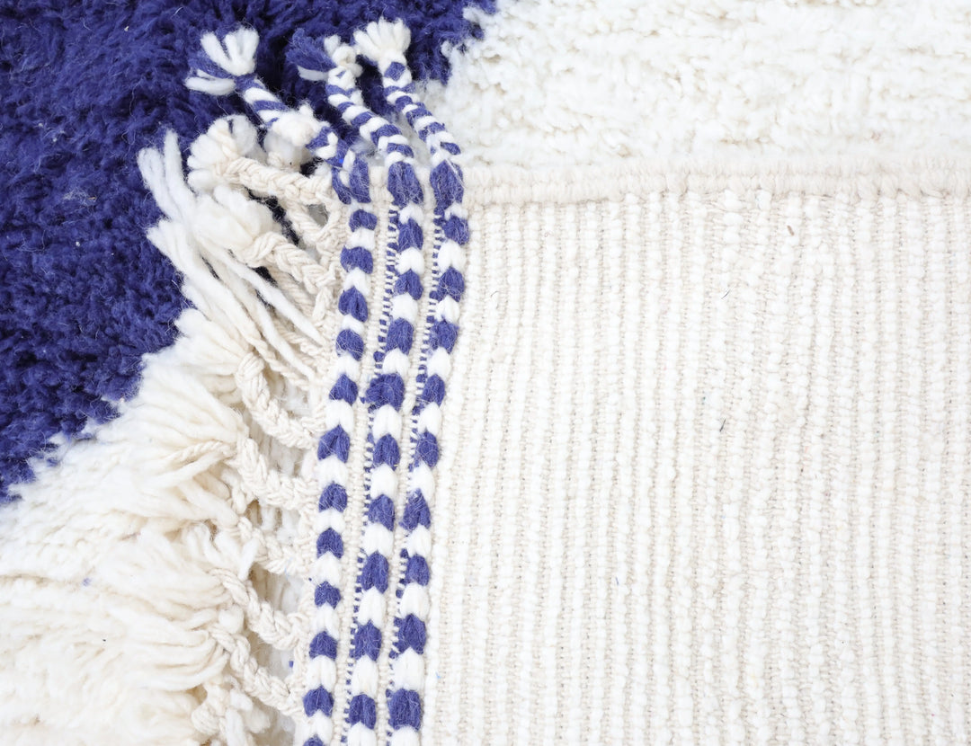 Ivory &amp; Blue Beni Custom Moroccan Rugs Made craftilymarrakesh.com