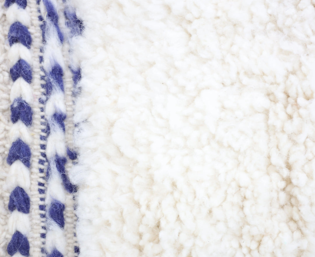 Ivory &amp; Blue Beni Custom Moroccan Rugs Made craftilymarrakesh.com
