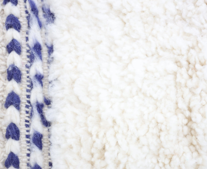 Ivory &amp; Blue Beni Custom Moroccan Rugs Made craftilymarrakesh.com