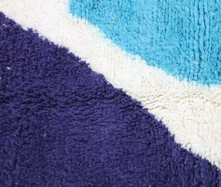Ivory &amp; Blue Beni Custom Moroccan Rugs Made craftilymarrakesh.com