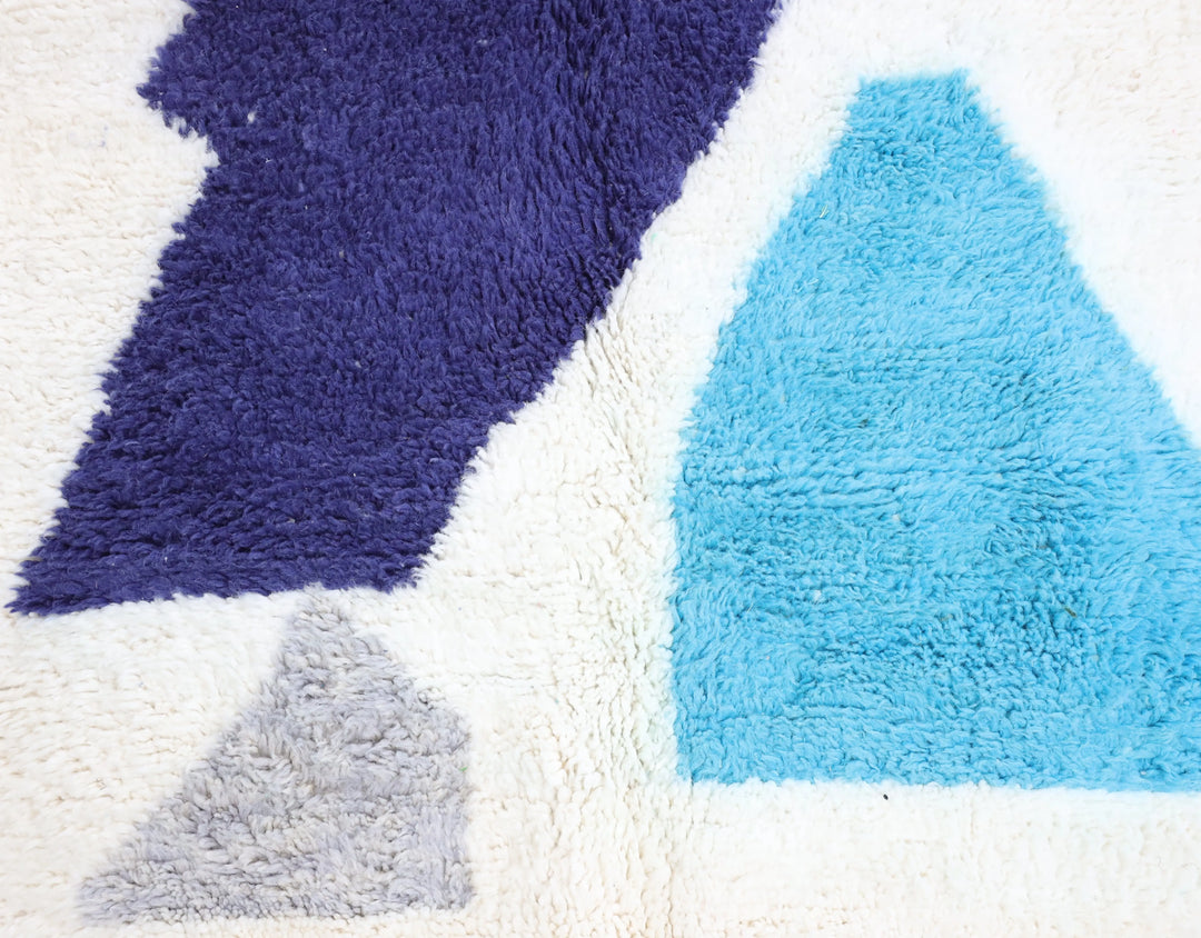 Ivory &amp; Blue Beni Custom Moroccan Rugs Made craftilymarrakesh.com