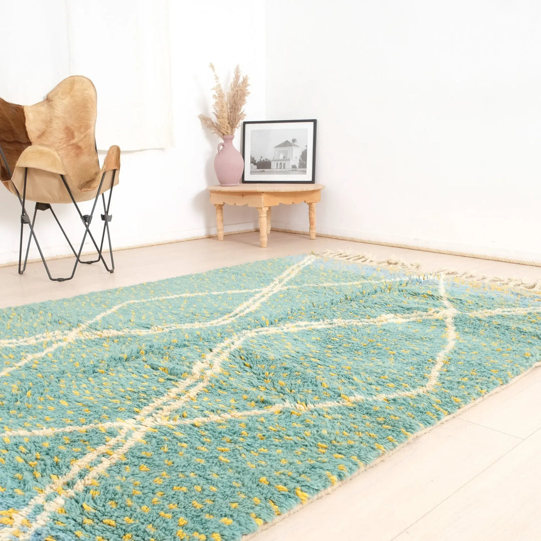 Green Lattice Custom Moroccan Rugs Made craftilymarrakesh.com