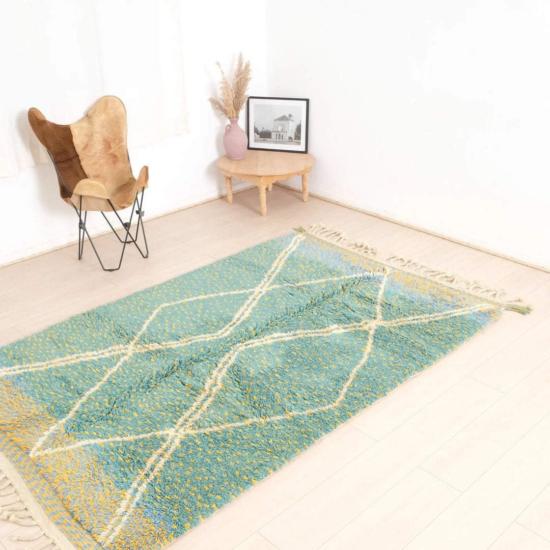 Green Lattice Custom Moroccan Rugs Made craftilymarrakesh.com