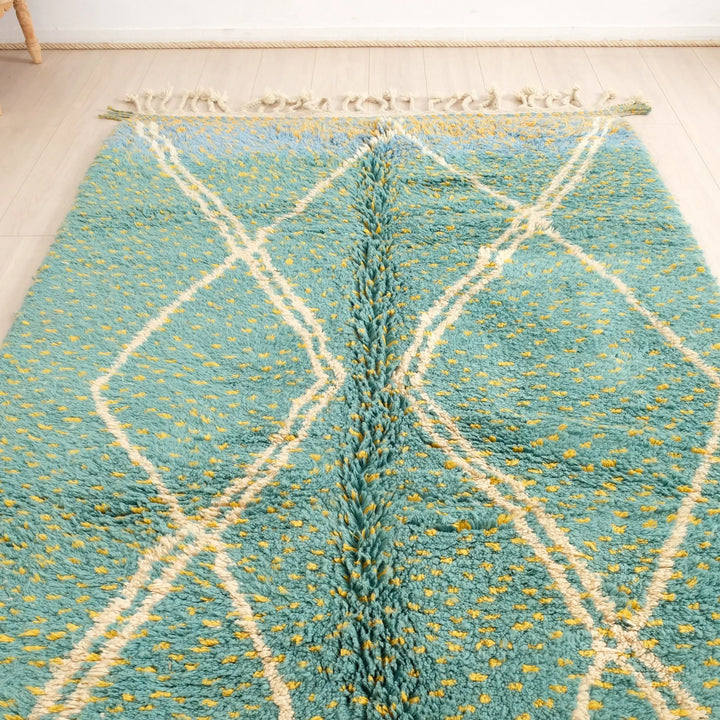 Green Lattice Custom Moroccan Rugs Made craftilymarrakesh.com