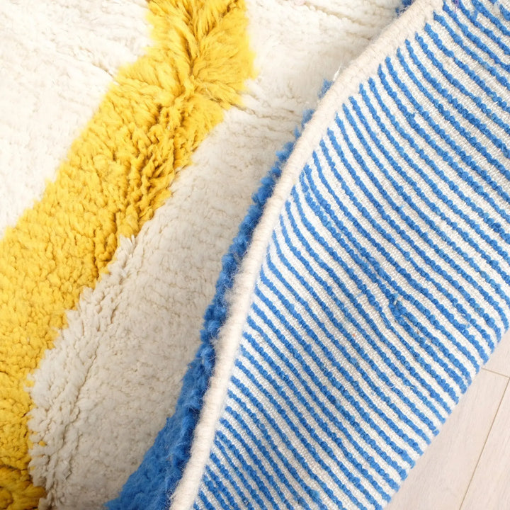 Yellow Zigzag Custom Moroccan Rugs Made craftilymarrakesh.com