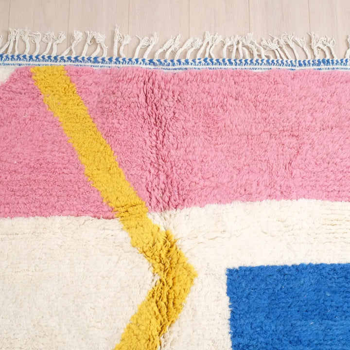 Yellow Zigzag Custom Moroccan Rugs Made craftilymarrakesh.com