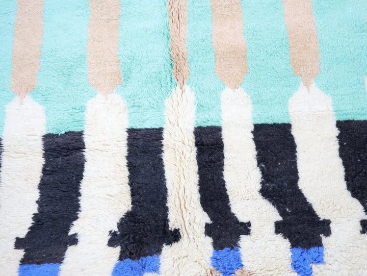 Mint and Neutral Custom Moroccan Rugs Made craftilymarrakesh.com