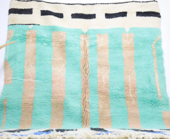 Mint and Neutral Custom Moroccan Rugs Made craftilymarrakesh.com