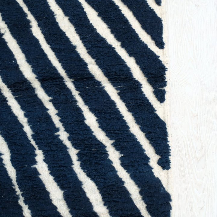 Deep Blue Custom Moroccan Rugs Made craftilymarrakesh.com