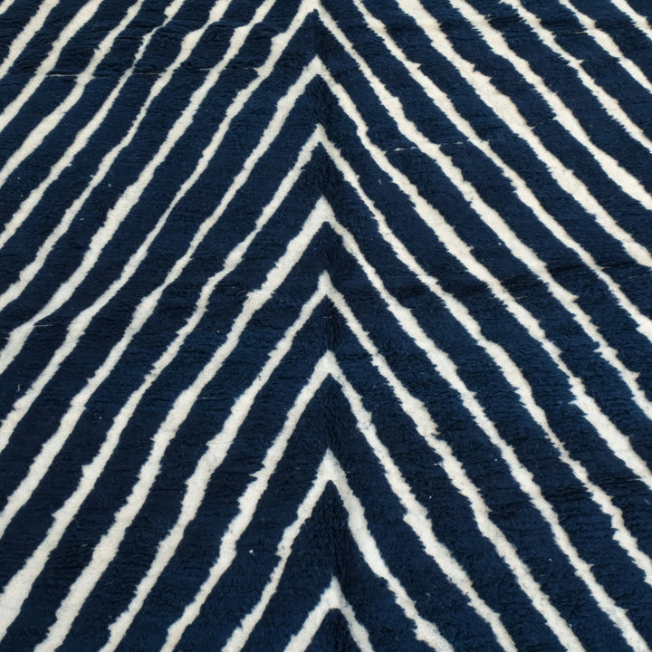 Deep Blue Custom Moroccan Rugs Made craftilymarrakesh.com