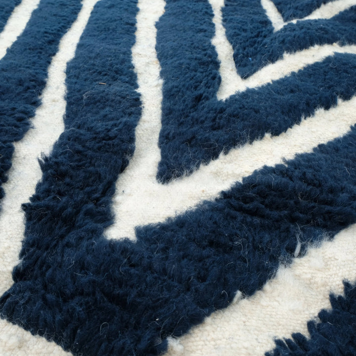 Deep Blue Custom Moroccan Rugs Made craftilymarrakesh.com
