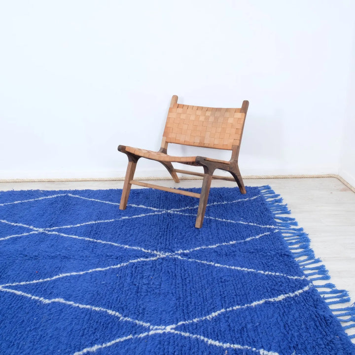 Royal Blue Custom Moroccan Rugs Made craftilymarrakesh.com