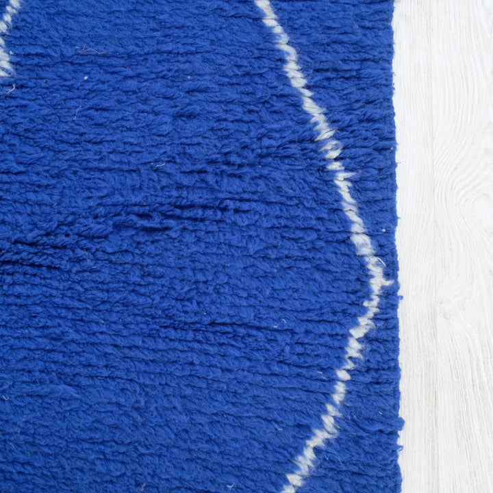 Royal Blue Custom Moroccan Rugs Made craftilymarrakesh.com