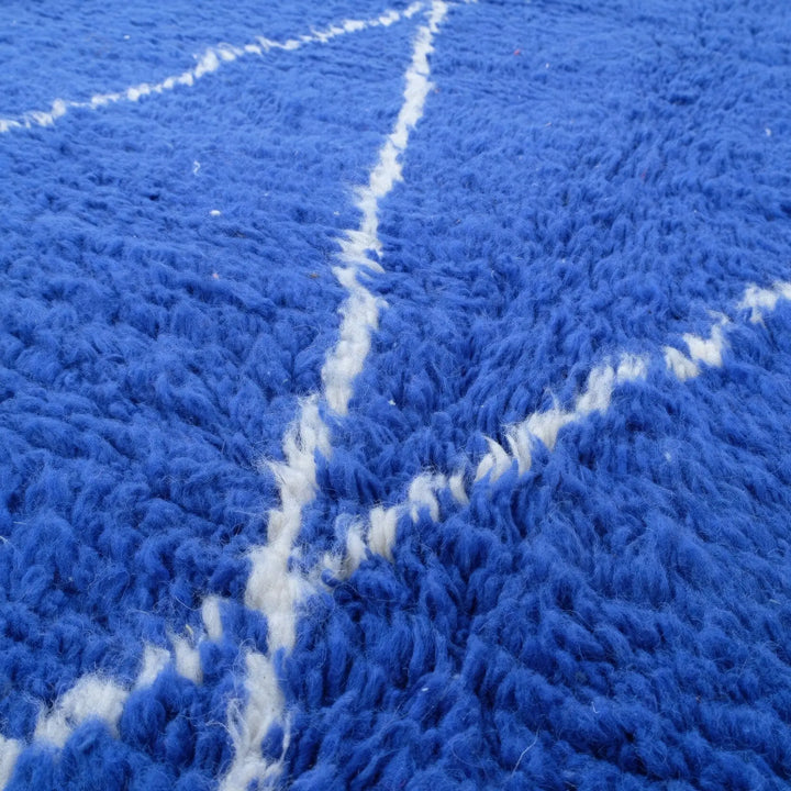 Royal Blue Custom Moroccan Rugs Made craftilymarrakesh.com
