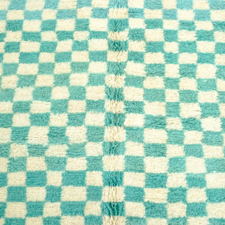 Green Checkered Custom Moroccan Rugs Made craftilymarrakesh.com