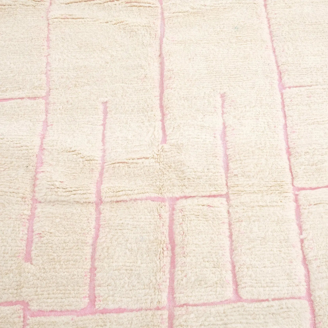 Pink Grid Custom Moroccan Rugs Made craftilymarrakesh.com