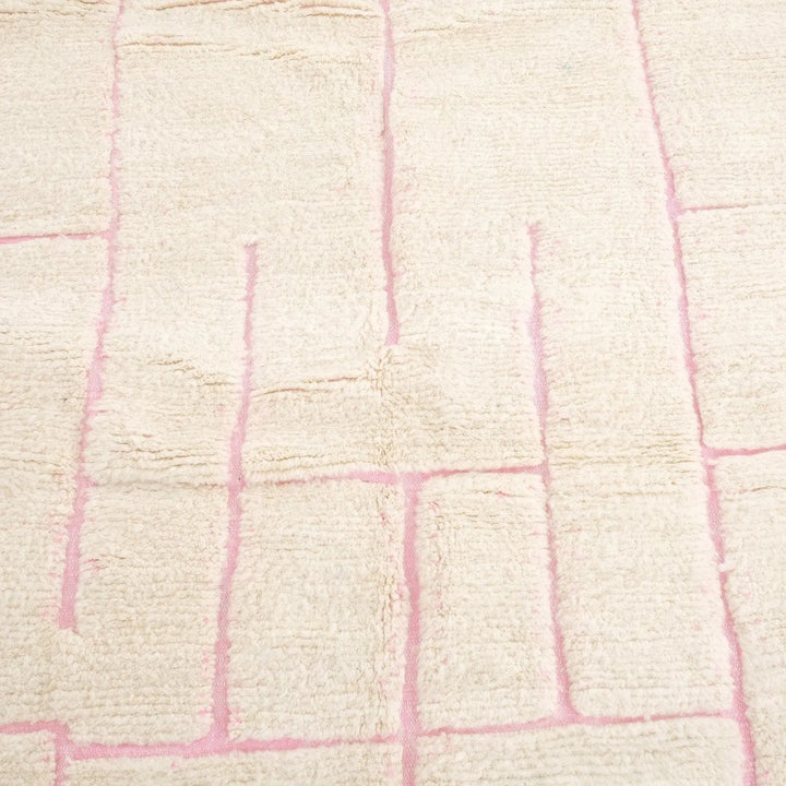 Pink Grid Custom Moroccan Rugs Made craftilymarrakesh.com