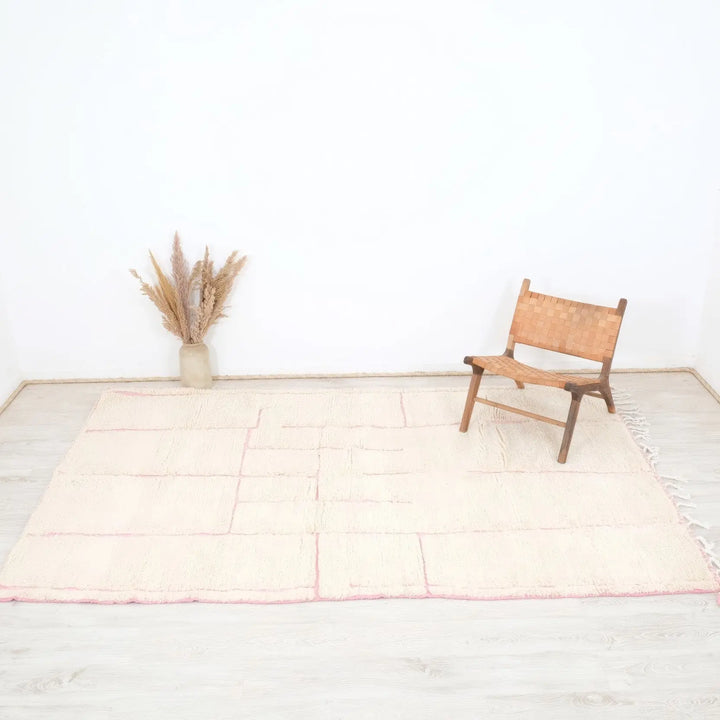 Pink Grid Custom Moroccan Rugs Made craftilymarrakesh.com