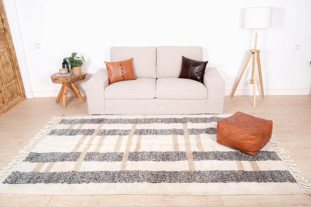 Striped Beni rug Custom Moroccan Rugs Made craftilymarrakesh.com