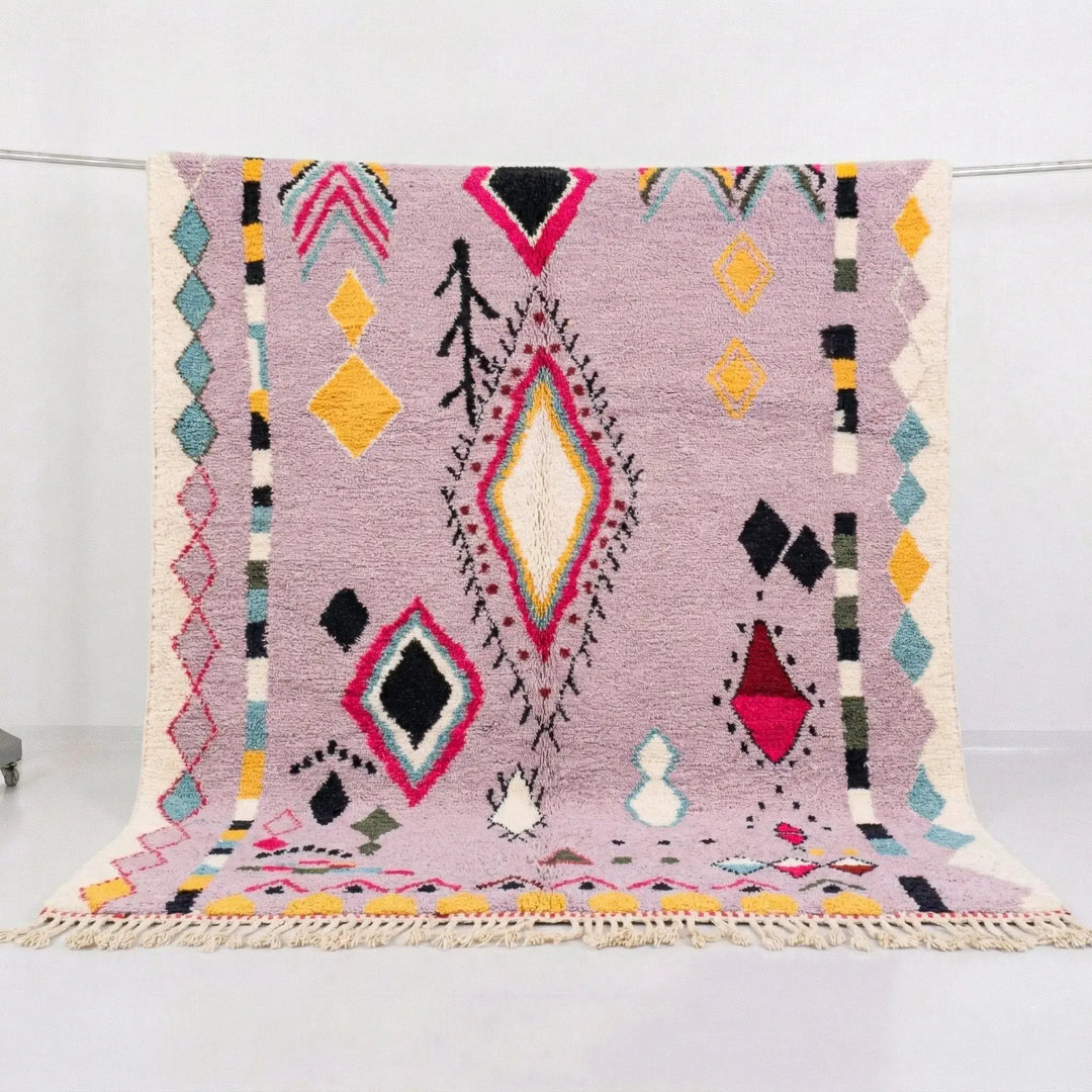 Custom Beni Ourain Rug - Vibrant Pink Boho Craftily Marrakech