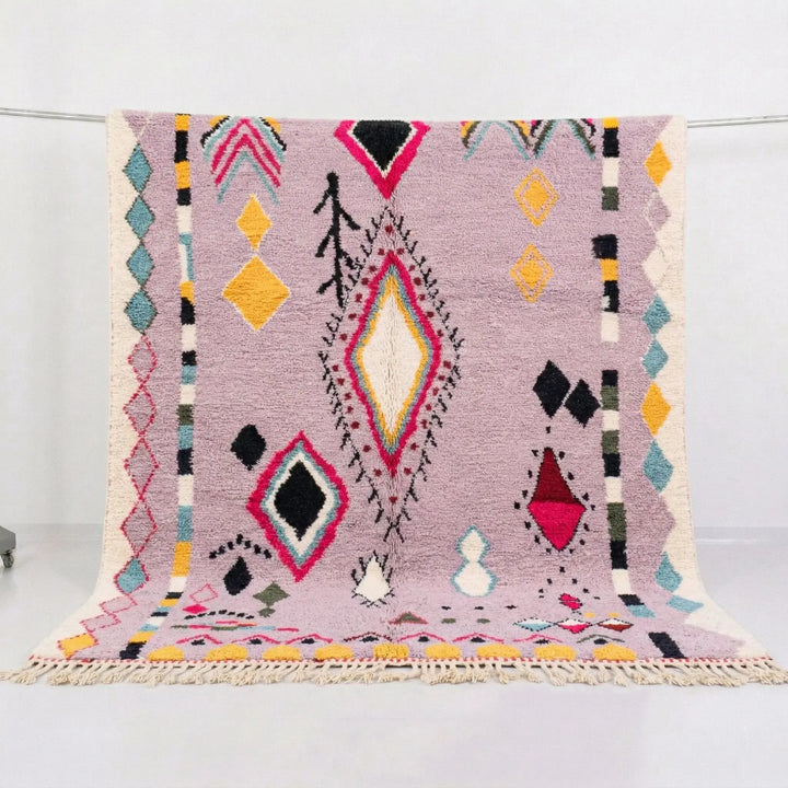 Custom Beni Ourain Rug - Vibrant Pink Boho Craftily Marrakech
